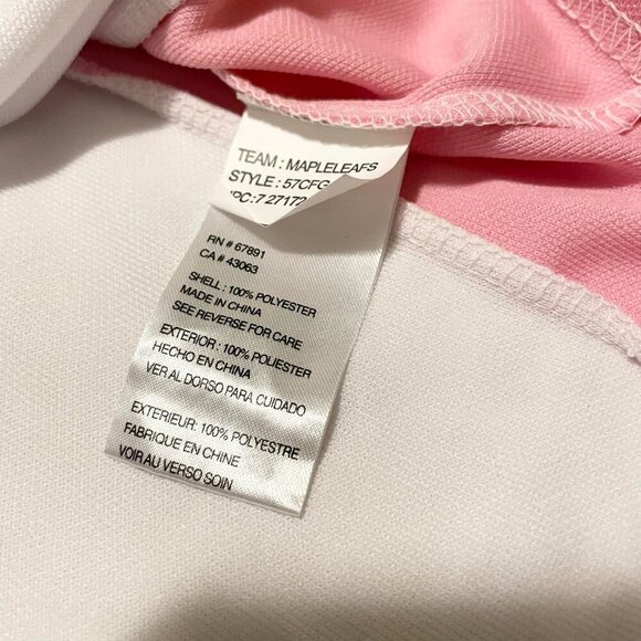 NHL Women's Pink and White Toronto Maple Leafs Jersey - Picture 9 of 16